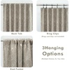 image:imageDriftAway Boho Linen Blackout Curtains Double Layer Thermal Insulated Farmhouse Vintage Geo Retro Square Printed Pattern Lined Drapes for Living Room Bedroom 84 Inches Long Back Tab 2 Panels RedCrochet Beige