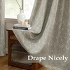 image:imageDriftAway Boho Linen Blackout Curtains Double Layer Thermal Insulated Farmhouse Vintage Geo Retro Square Printed Pattern Lined Drapes for Living Room Bedroom 84 Inches Long Back Tab 2 Panels RedCrochet Beige