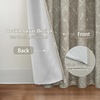 image:imageDriftAway Boho Linen Blackout Curtains Double Layer Thermal Insulated Farmhouse Vintage Geo Retro Square Printed Pattern Lined Drapes for Living Room Bedroom 84 Inches Long Back Tab 2 Panels RedCrochet Beige