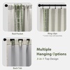 image:imageDriftAway Boho Linen Blackout Curtains Double Layer Thermal Insulated Farmhouse Vintage Geo Retro Square Printed Pattern Lined Drapes for Living Room Bedroom 84 Inches Long Back Tab 2 Panels RedKnitting Trim Loden Green