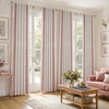 image:imageDriftAway Boho Linen Blackout Curtains Double Layer Thermal Insulated Farmhouse Vintage Geo Retro Square Printed Pattern Lined Drapes for Living Room Bedroom 84 Inches Long Back Tab 2 Panels RedKnitting Trim Red