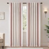 image:imageDriftAway Boho Linen Blackout Curtains Double Layer Thermal Insulated Farmhouse Vintage Geo Retro Square Printed Pattern Lined Drapes for Living Room Bedroom 84 Inches Long Back Tab 2 Panels RedGeo Trim Red