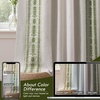 image:imageDriftAway Boho Linen Blackout Curtains Double Layer Thermal Insulated Farmhouse Vintage Geo Retro Square Printed Pattern Lined Drapes for Living Room Bedroom 84 Inches Long Back Tab 2 Panels RedKnitting Trim Loden Green