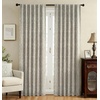 image:imageDriftAway Boho Linen Blackout Curtains Double Layer Thermal Insulated Farmhouse Vintage Geo Retro Square Printed Pattern Lined Drapes for Living Room Bedroom 84 Inches Long Back Tab 2 Panels RedCrochet Beige