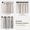 image:imageDriftAway Boho Linen Blackout Curtains Double Layer Thermal Insulated Farmhouse Vintage Geo Retro Square Printed Pattern Lined Drapes for Living Room Bedroom 84 Inches Long Back Tab 2 Panels RedKnitting Trim Beige