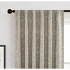 image:imageDriftAway Boho Linen Blackout Curtains Double Layer Thermal Insulated Farmhouse Vintage Geo Retro Square Printed Pattern Lined Drapes for Living Room Bedroom 84 Inches Long Back Tab 2 Panels RedCrochet Beige