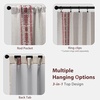 image:imageDriftAway Boho Linen Blackout Curtains Double Layer Thermal Insulated Farmhouse Vintage Geo Retro Square Printed Pattern Lined Drapes for Living Room Bedroom 84 Inches Long Back Tab 2 Panels RedKnitting Trim Red