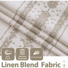 image:imageDriftAway Boho Linen Blackout Curtains Double Layer Thermal Insulated Farmhouse Vintage Geo Retro Square Printed Pattern Lined Drapes for Living Room Bedroom 84 Inches Long Back Tab 2 Panels RedKnitting Trim Beige