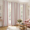 image:imageDriftAway Boho Linen Blackout Curtains Double Layer Thermal Insulated Farmhouse Vintage Geo Retro Square Printed Pattern Lined Drapes for Living Room Bedroom 84 Inches Long Back Tab 2 Panels RedKnitting Trim Red