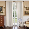 image:imageDriftAway Boho Linen Blackout Curtains Double Layer Thermal Insulated Farmhouse Vintage Geo Retro Square Printed Pattern Lined Drapes for Living Room Bedroom 84 Inches Long Back Tab 2 Panels RedKnitting Trim Beige