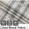 image:imageDriftAway Boho Linen Blackout Curtains Double Layer Thermal Insulated Farmhouse Vintage Geo Retro Square Printed Pattern Lined Drapes for Living Room Bedroom 84 Inches Long Back Tab 2 Panels RedKnitting Trim Gray