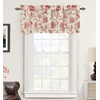 image:imageDriftAway Boho Linen Crochet Farmhouse Vintage Retro Printed Pattern Thermal Insulated Lined Window Valance for Kitchen Bathroom Rod Pocket 52 Inch by 14 Inch Plus 175 Inch Header Beige 1 PackRed
