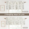 image:imageDriftAway Boho Linen Crochet Farmhouse Vintage Retro Printed Pattern Thermal Insulated Lined Window Valance for Kitchen Bathroom Rod Pocket 52 Inch by 14 Inch Plus 175 Inch Header Beige 1 PackPencilgray