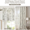 image:imageDriftAway Boho Linen Crochet Farmhouse Vintage Retro Printed Pattern Thermal Insulated Lined Window Valance for Kitchen Bathroom Rod Pocket 52 Inch by 14 Inch Plus 175 Inch Header Beige 1 PackPencilgray