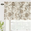 image:imageDriftAway Boho Linen Crochet Farmhouse Vintage Retro Printed Pattern Thermal Insulated Lined Window Valance for Kitchen Bathroom Rod Pocket 52 Inch by 14 Inch Plus 175 Inch Header Beige 1 PackTaupe