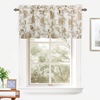 image:imageDriftAway Boho Linen Crochet Farmhouse Vintage Retro Printed Pattern Thermal Insulated Lined Window Valance for Kitchen Bathroom Rod Pocket 52 Inch by 14 Inch Plus 175 Inch Header Beige 1 PackTaupe