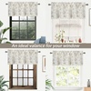 image:imageDriftAway Boho Linen Crochet Farmhouse Vintage Retro Printed Pattern Thermal Insulated Lined Window Valance for Kitchen Bathroom Rod Pocket 52 Inch by 14 Inch Plus 175 Inch Header Beige 1 PackPencilgray