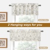 image:imageDriftAway Boho Linen Crochet Farmhouse Vintage Retro Printed Pattern Thermal Insulated Lined Window Valance for Kitchen Bathroom Rod Pocket 52 Inch by 14 Inch Plus 175 Inch Header Beige 1 PackPencilgray