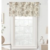 image:imageDriftAway Boho Linen Crochet Farmhouse Vintage Retro Printed Pattern Thermal Insulated Lined Window Valance for Kitchen Bathroom Rod Pocket 52 Inch by 14 Inch Plus 175 Inch Header Beige 1 PackTaupe
