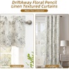 image:imageDriftAway Boho Linen Crochet Farmhouse Vintage Retro Printed Pattern Thermal Insulated Lined Window Valance for Kitchen Bathroom Rod Pocket 52 Inch by 14 Inch Plus 175 Inch Header Beige 1 PackPencilgray
