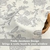 image:imageDriftAway Boho Linen Crochet Farmhouse Vintage Retro Printed Pattern Thermal Insulated Lined Window Valance for Kitchen Bathroom Rod Pocket 52 Inch by 14 Inch Plus 175 Inch Header Beige 1 PackGrey