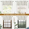 image:imageDriftAway Boho Linen Crochet Farmhouse Vintage Retro Printed Pattern Thermal Insulated Lined Window Valance for Kitchen Bathroom Rod Pocket 52 Inch by 14 Inch Plus 175 Inch Header Beige 1 PackPencilgray