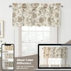 image:imageDriftAway Boho Linen Crochet Farmhouse Vintage Retro Printed Pattern Thermal Insulated Lined Window Valance for Kitchen Bathroom Rod Pocket 52 Inch by 14 Inch Plus 175 Inch Header Beige 1 PackTaupe