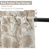 image:imageDriftAway Boho Linen Crochet Farmhouse Vintage Retro Printed Pattern Thermal Insulated Lined Window Valance for Kitchen Bathroom Rod Pocket 52 Inch by 14 Inch Plus 175 Inch Header Beige 1 PackTaupe