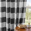 image:imageDriftAway Buffalo Plaid Semi Sheer Check Curtains 84 Inches TaupeBlack