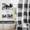 image:imageDriftAway Buffalo Plaid Semi Sheer Check Curtains 84 Inches TaupeBlack