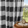 image:imageDriftAway Buffalo Plaid Semi Sheer Check Curtains 84 Inches TaupeBlack