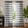 image:imageDriftAway Buffalo Plaid Semi Sheer Check Curtains 84 Inches TaupeBlack