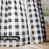 image:imageDriftAway Buffalo Plaid Semi Sheer Check Curtains 84 Inches TaupeBlack