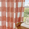 image:imageDriftAway Buffalo Plaid Semi Sheer Check Curtains 84 Inches TaupeBurnt Orange