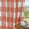 image:imageDriftAway Buffalo Plaid Semi Sheer Check Curtains 84 Inches TaupeBurnt Orange