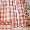 image:imageDriftAway Buffalo Plaid Semi Sheer Check Curtains 84 Inches TaupeBurnt Orange