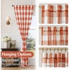 image:imageDriftAway Buffalo Plaid Semi Sheer Check Curtains 84 Inches TaupeBurnt Orange