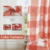 image:imageDriftAway Buffalo Plaid Semi Sheer Check Curtains 84 Inches TaupeBurnt Orange