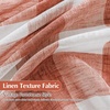 image:imageDriftAway Buffalo Plaid Semi Sheer Check Curtains 84 Inches TaupeBurnt Orange
