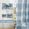 image:imageDriftAway Buffalo Plaid Semi Sheer Check Curtains 84 Inches TaupeDusty Blue