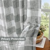 image:imageDriftAway Buffalo Plaid Semi Sheer Check Curtains 84 Inches TaupeGrey