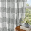 image:imageDriftAway Buffalo Plaid Semi Sheer Check Curtains 84 Inches TaupeGrey