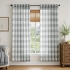 image:imageDriftAway Buffalo Plaid Semi Sheer Check Curtains 84 Inches TaupeGrey