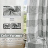 image:imageDriftAway Buffalo Plaid Semi Sheer Check Curtains 84 Inches TaupeGrey