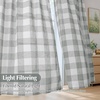image:imageDriftAway Buffalo Plaid Semi Sheer Check Curtains 84 Inches TaupeGrey