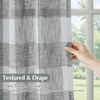 image:imageDriftAway Buffalo Plaid Semi Sheer Check Curtains 84 Inches TaupeGrey