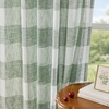 image:imageDriftAway Buffalo Plaid Semi Sheer Check Curtains 84 Inches TaupeLoden Green
