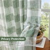 image:imageDriftAway Buffalo Plaid Semi Sheer Check Curtains 84 Inches TaupeLoden Green
