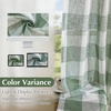 image:imageDriftAway Buffalo Plaid Semi Sheer Check Curtains 84 Inches TaupeLoden Green