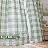 image:imageDriftAway Buffalo Plaid Semi Sheer Check Curtains 84 Inches TaupeLoden Green